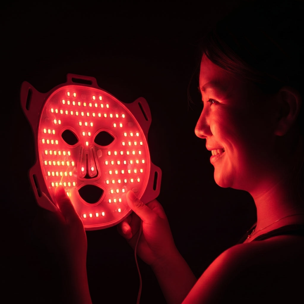 FactionTech Ritual — Máscara Facial de Luz Roja e Infrarroja | Silicona flexible, inalámbrica, 10 min
