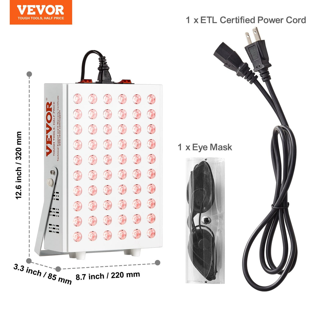 Parte trasera del panel de luz roja FactionTech con su estructura de metal